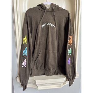 Rex Orange County Who Cares Brown Tour Hoodie Size XL